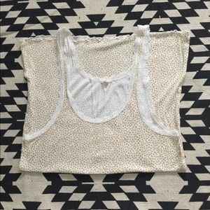 J. Crew Lace Trimmed Tank Top